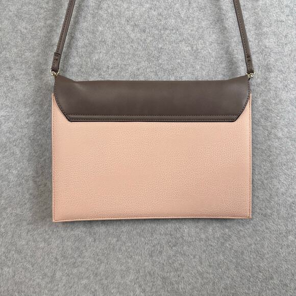 Mix No 6 Envelope Crossbody Cutch Purse Colorblock Pink Gray Snap Closure Modern - Picture 3 of 11